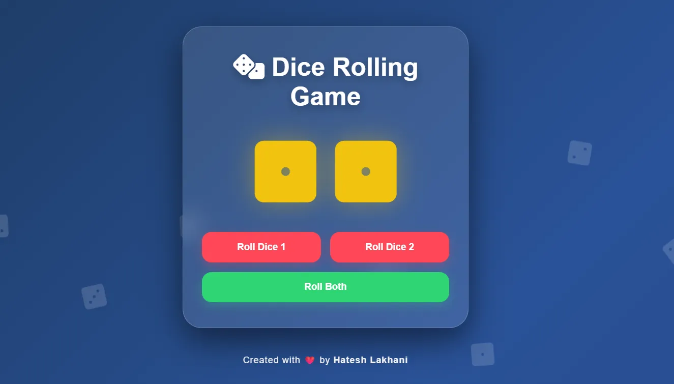 Interactive UI Dice Simulator