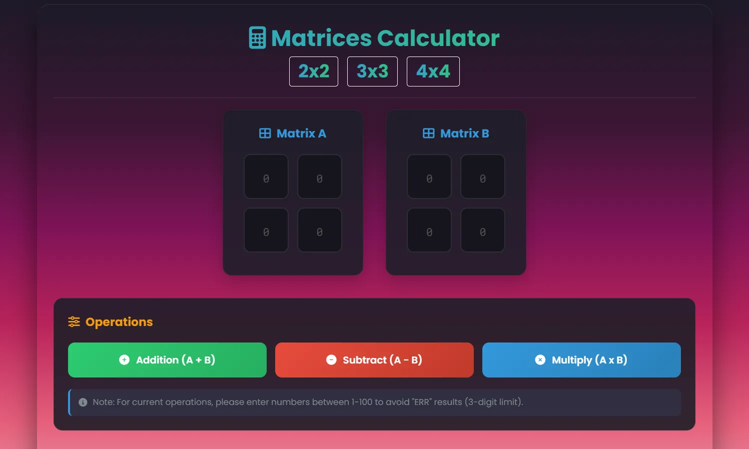 MatrixMaster: Linear Algebra Suite